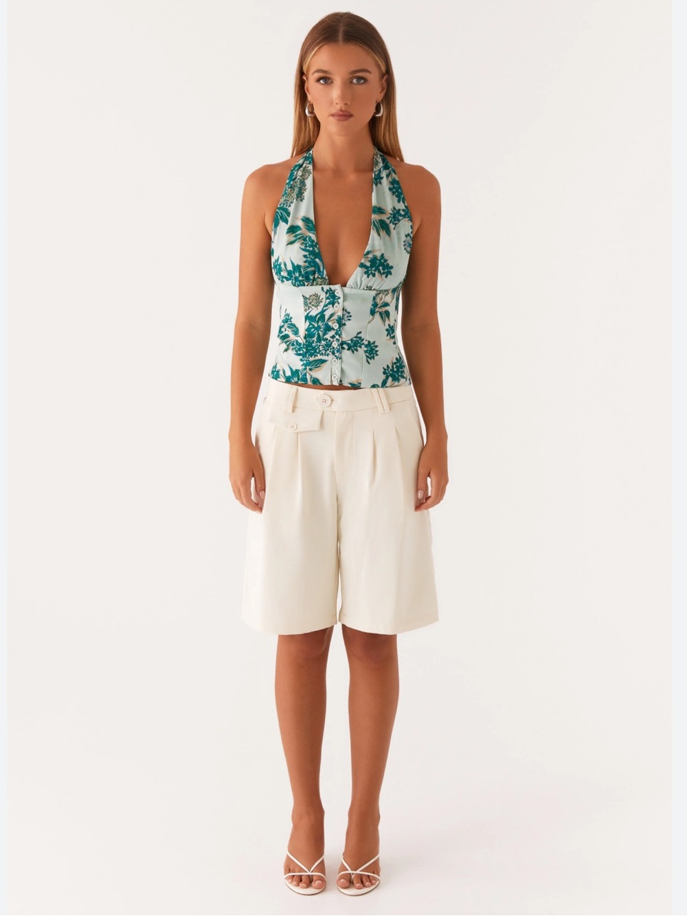 PEPPERMAYO Let’s Pretend Hater Neck Top Cloud Nine Floral PLUS SIZE 16 NEW